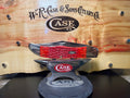 Dark Red Bone Peach Seed Jig Large Folding Hunter W/ Sheath