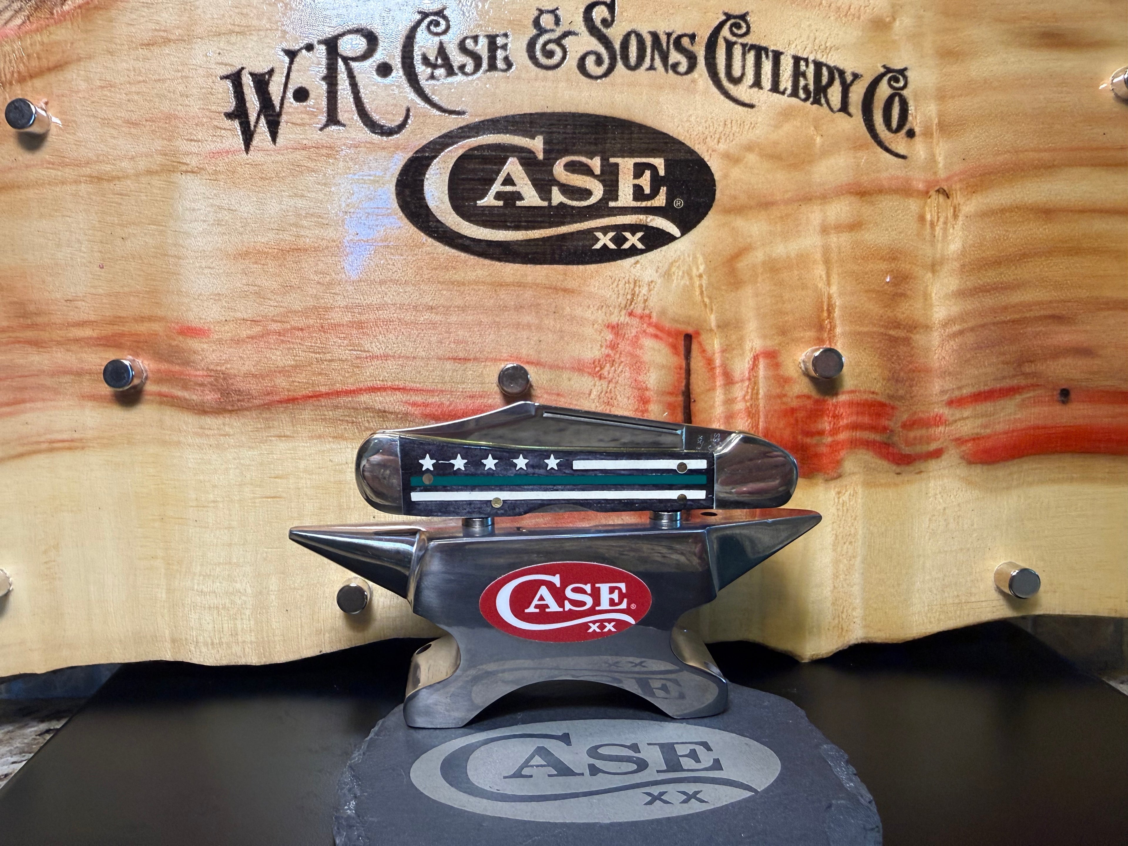 Black Smooth Bone W/Stripes of Service Inlays Mini CopperLock