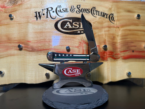 Black Smooth Bone W/Stripes of Service Inlays Mini CopperLock